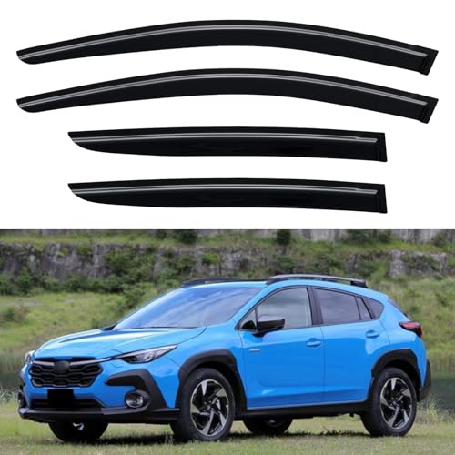 Window Visors Rain Guards for 2024 2025 2026 Subaru Crosstrek & Subaru Impreza, Out-Channel Window Vent Wind Deflectors Visors Shades for 24 25 26 Crosstrek-Impreza