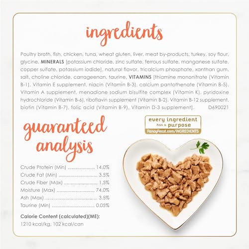 Purina Fancy Feast Wet Cat Food Flaked Chicken and Tuna Feast - (Pack of 24) 3 oz. Cans - Image 7