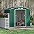 Outsunny 7' x 4' Outdoor Storage Shed, Garden Tool House with Foundation Kit, 4 Vents and 2 Easy Sliding Doors for Backyard, Patio, Garage, Lawn, Green