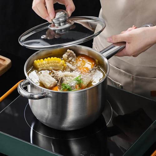 Yqooup Stainless Steel Deep Fryer with Basket, Steaming Rack, Strainer and Lid - Perfect for Fries, Fish, Shrimp, Chicken Wings & Bacon - Image 4