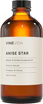 VINEVIDA Anise Star Essential Oil 4 oz - Undiluted Anise Star Oil 4 oz - Anise Star Candle Oil Scent - DIY Candle Scents for Candlemaking
