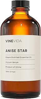 VINEVIDA Anise Star Essential Oil 4 oz - Undiluted Anise Star Oil 4 oz - Anise Star Candle Oil Scent - DIY Candle Scents for Candlemaking - Bulk Essential Oil for Soap Making Safe for Skin