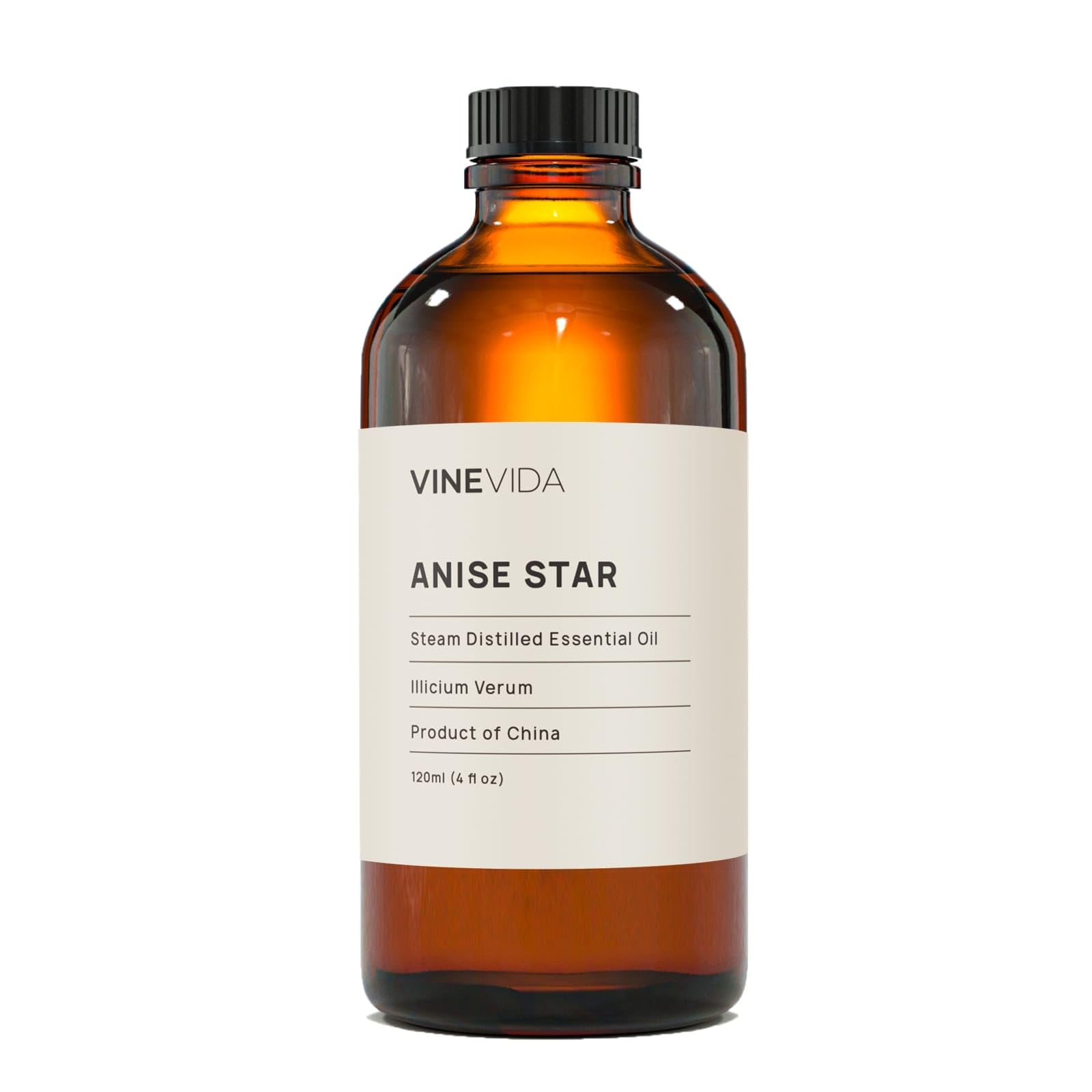 VINEVIDA Anise Star Essential Oil 4 oz - Undiluted Anise Star Oil 4 oz - Anise Star Candle Oil Scent - DIY Candle Scents for Candlemaking - Bulk