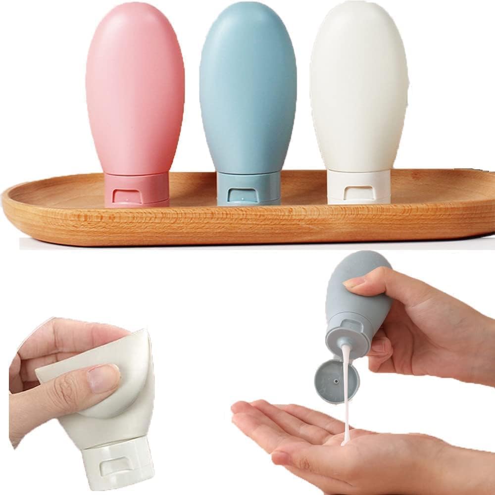 DRUDRAYA travel bottles for toiletries,refillable-squeezable toiletry bottles for airplane, leakproof,small shampoo bottles (3 pcs)(3.2x10.6 cm)-image-48