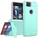Teelevo Wallet Case for Google Pixel 2 - Dual Layer Case with Card Slot Holder and Kickstand for Google Pixel 2 (2017) - Mint Green