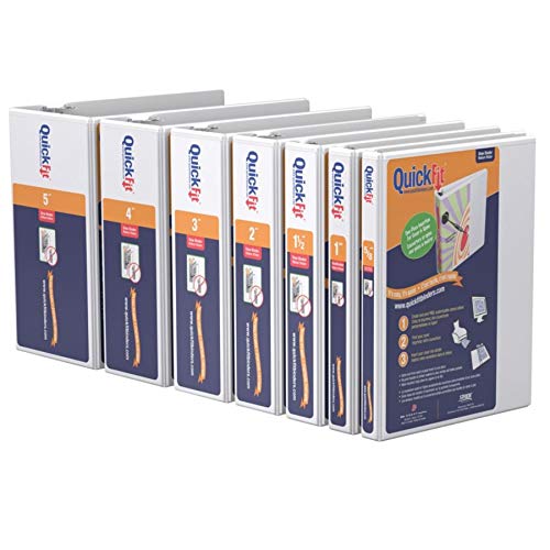 Quickfit View Binder, 5/8 Inch, Round Ring, White (88000) #TOP7
