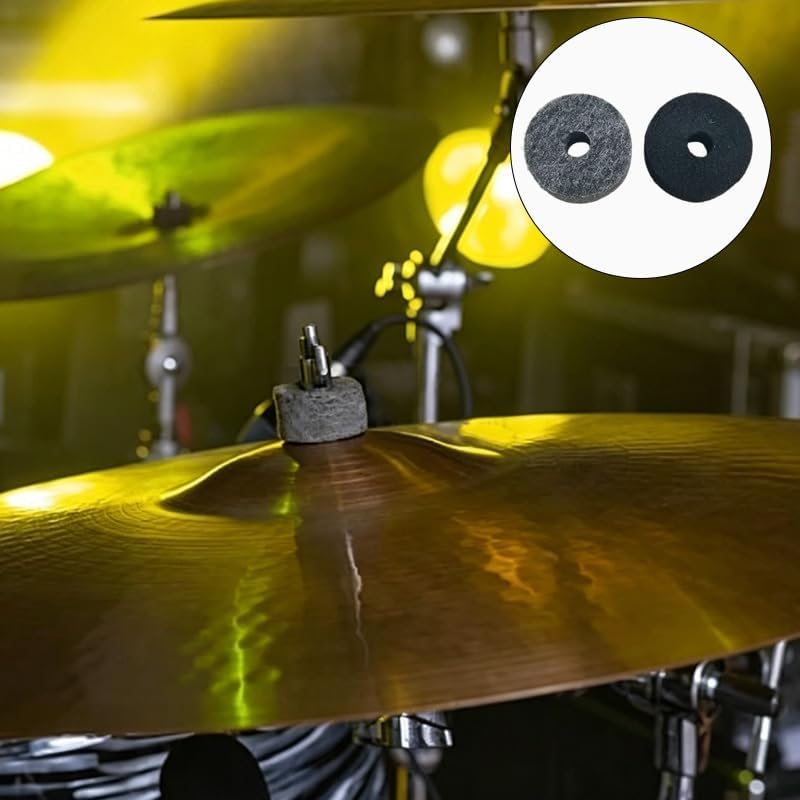 20 Pcs Cymbal Stand Felt Washers, Soft Round Drum Felts Replacement for Drummers, Protect Cymbals & Enhance Sound