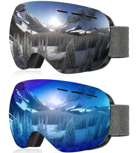 NSSIW Ski Goggles for Men Women Youth, OTG Snowboard Goggles Snow Goggles with...