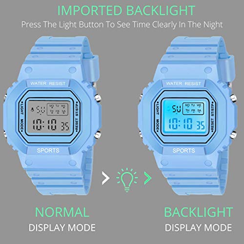 Image of ON TIME OCTUS Digital Girl's and Women's Watch DIGI-07 (Grey Dial Multicolour Strap)