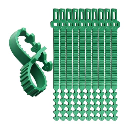 Lot de 10 Pièces À Toute épreuve Attaches Végétales, 24cm Bretelles Ajustables pour Arbres Liens pour Plantes De Jardin Interlock