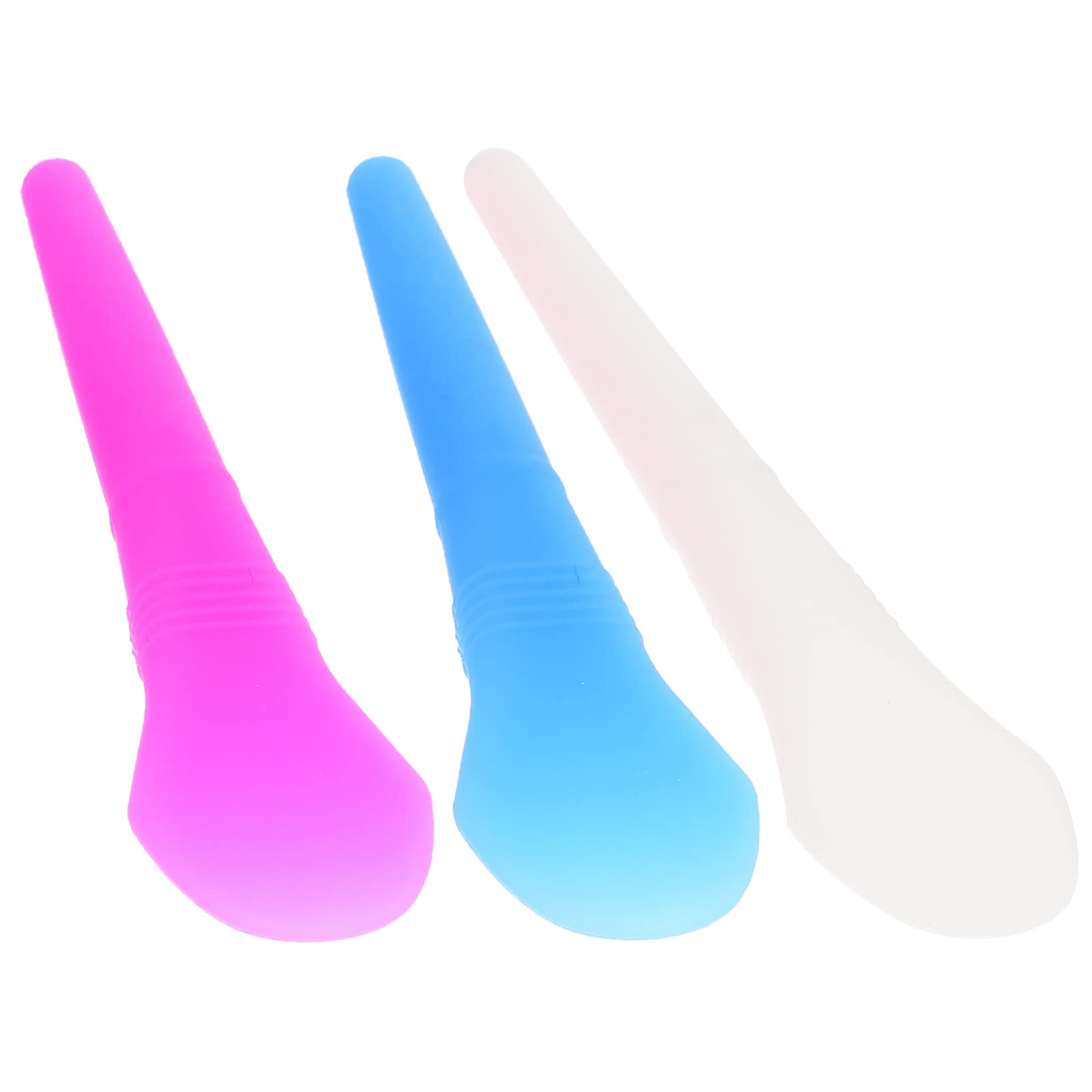 FRCOLOR Silicone Facial Mask Brush 3pcs Set Mask Beauty Tool Skin Care Applicator Brush Reusable Easy to Clean