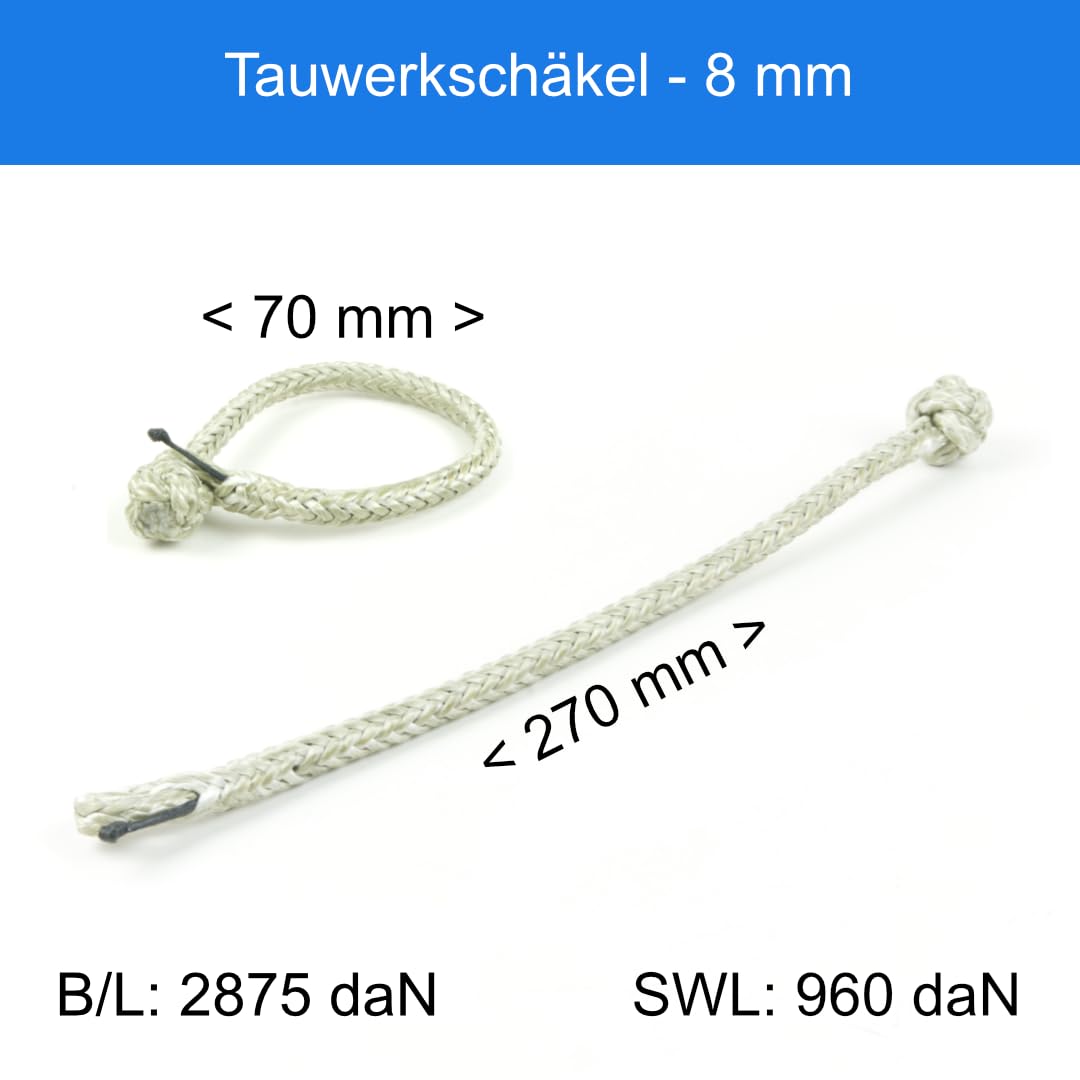 Grillo Per Parabrezza Dyneema - 4/6/8/10 Mm, Per Uso Marittimo, Nero O Grigio - Foto 10