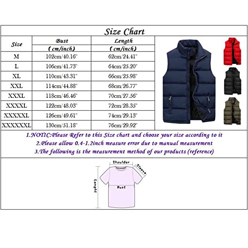 Gewatteerd vest voor heren, zonder capuchon, sportvest, licht, outdoor, mouwloos, overgangsvest, sportvest, opstaande kraag, eenkleurig, vrijetijdsvest, outdoorvest met zakken met ritssluiting - Image 3