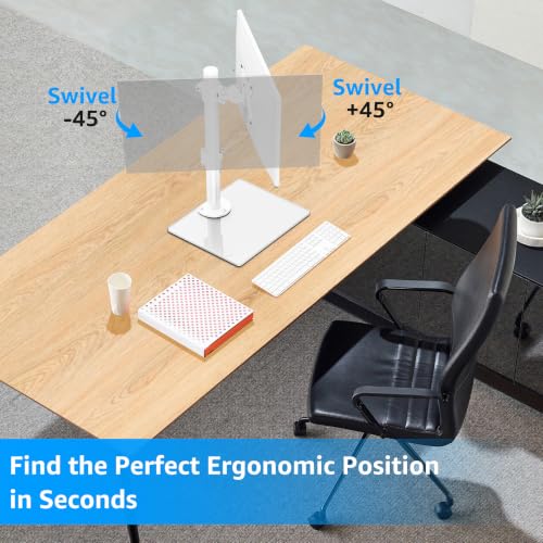 Image of MOUNTUP Monitor Stand for Desk Fits 13-32 inch Screen up to 19.8 lbs,White
