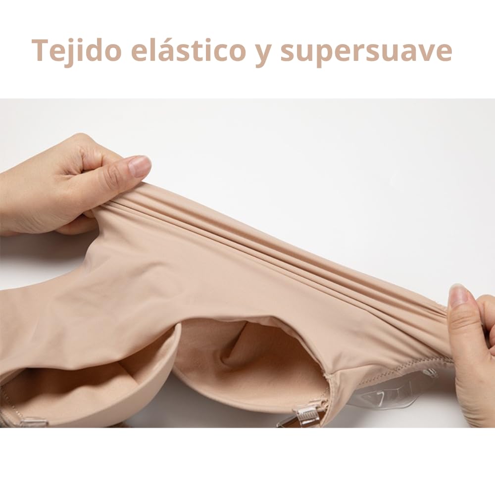 Body Tanga espalda descubierta, Sujetador, Lencería mujer moldeadora, sexy y ajustable.