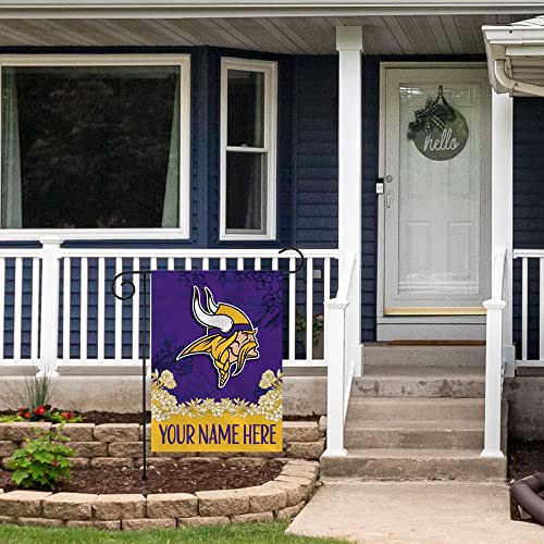 Image of Rico Industries NFL Standard /Primary Personalized 13 inch x 18 inch Double Sided Garden Flag