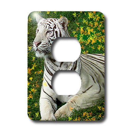Cache-prise tigre blanc pour masquer les prises murales usées - 3