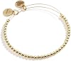 Alex and Ani Accents Beaded Expandable Bangle for Women, Dot Beads, Shiny Gold Finish, 2 to 3.5 in, 2 to 3.5 inches, Copper, no gemstone