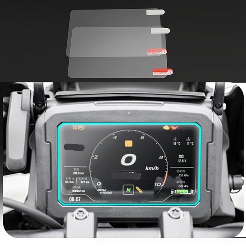 Film combiné d'instruments moto pour éliminer reflets et rayures - 4