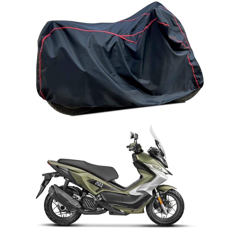 Image of Waterproof Scooter Cover Compatible with Hero Xoom 160 Fabric UV Protection (Black)