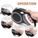 Retractable Dog Leash 26 FT, Heavy Duty Dog Leash for Dogs up to 110lbs, Strong Nylon Tape No Tangle, One-Handed Brake, Pause, Lock, Perfect for Medium Large Dogs (Black, 26 FT(66-110 LBS)) - Image 4
