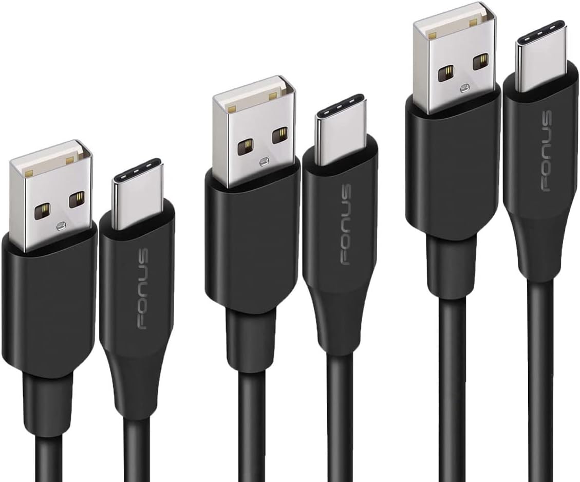 3ft, 6ft and 10ft Long USB C Cable for Verve Connect, ZMax 11 - Fast Charge Type-C Cord Power Wire Sync High Speed Compatible with Consumer Cellular Verve Connect, ZMax 11