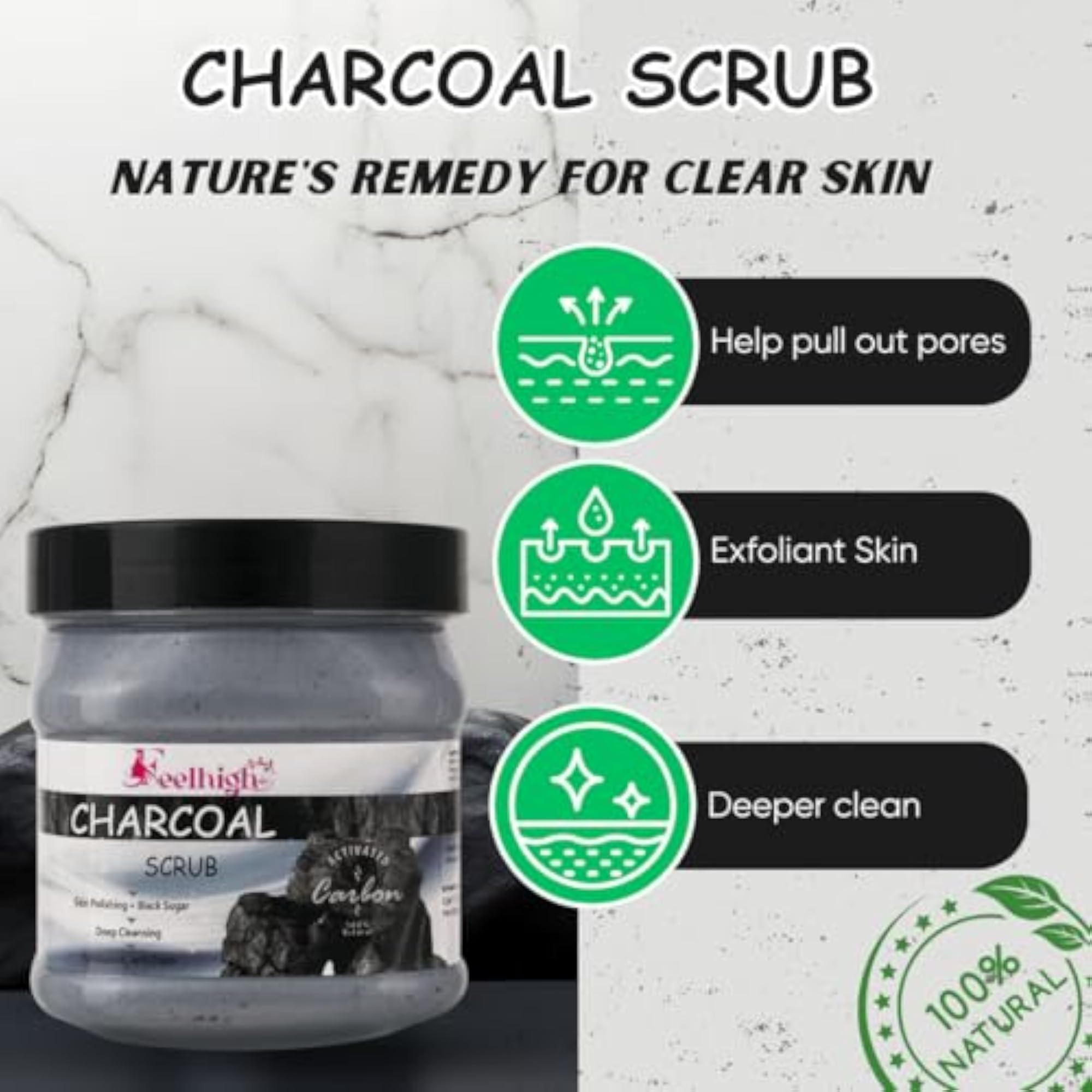 Charcoal Scrub Combo for Face and Body