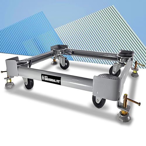 Bheema Series Adjustable 100% Metal Trolley Stand with Wheels (All Brands Compatible) Washing Machine Stand 6.5kg 7kg 7.5kg 8kg abv Top Load & Front...