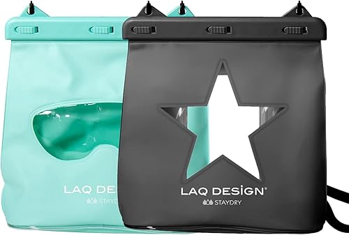 LAQ DESiGN Perspective Bolsa de almacenamiento impermeable y bolsa seca de doble cara con pantalla táctil bolsillo Inter