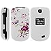 MINITURTLE Case Compatible w/ LG Revere 3 White Slim Case Snap Shell Texture Hard Shell / Hard Cover Plastic Matte White Snap On Design Case Floral Design