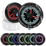 CIMIAUTO 2' 52mm Clock Gauge 7 Color for Marine Boat Yacht Car Waterproof 0-12 Hours Clock Meter Gauge [Black]