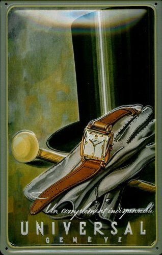 Universal Geneve Targa in metallo 20 x 30 cm