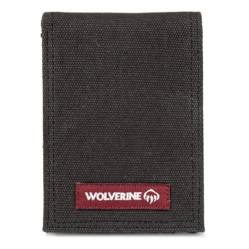 WOLVERINE Men's Slim Wallet | Card Case | Money Clip | RFID Protection | ID Window | Rugged | Leather | Canvas