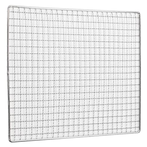 Mata z Drutu do Grillowania, Stal Nierdzewna BBQ Grill Net Grill Campfire Grate Grill Mata Siatkowa Grill Baking Net Non Stick Cooking Grate for Pit, dla Domu Pikniki Kemping