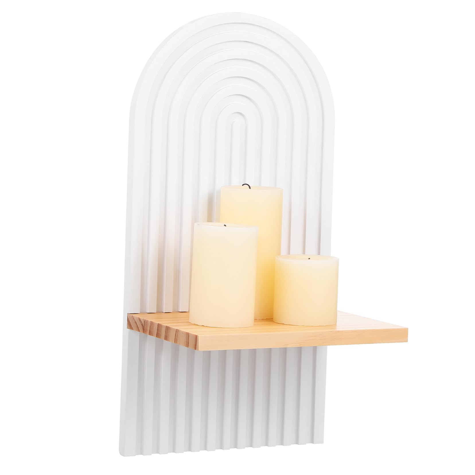 Étagère murale flottante en bois massif haut de gamme pour décoration salon
