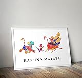  Póster / impresión cartel del rey león inspiró la impresión de la acuarela - Simba - Cita - impresiones alternativas de la TV / de la película en diversos tamaños (capítulo no incluido)