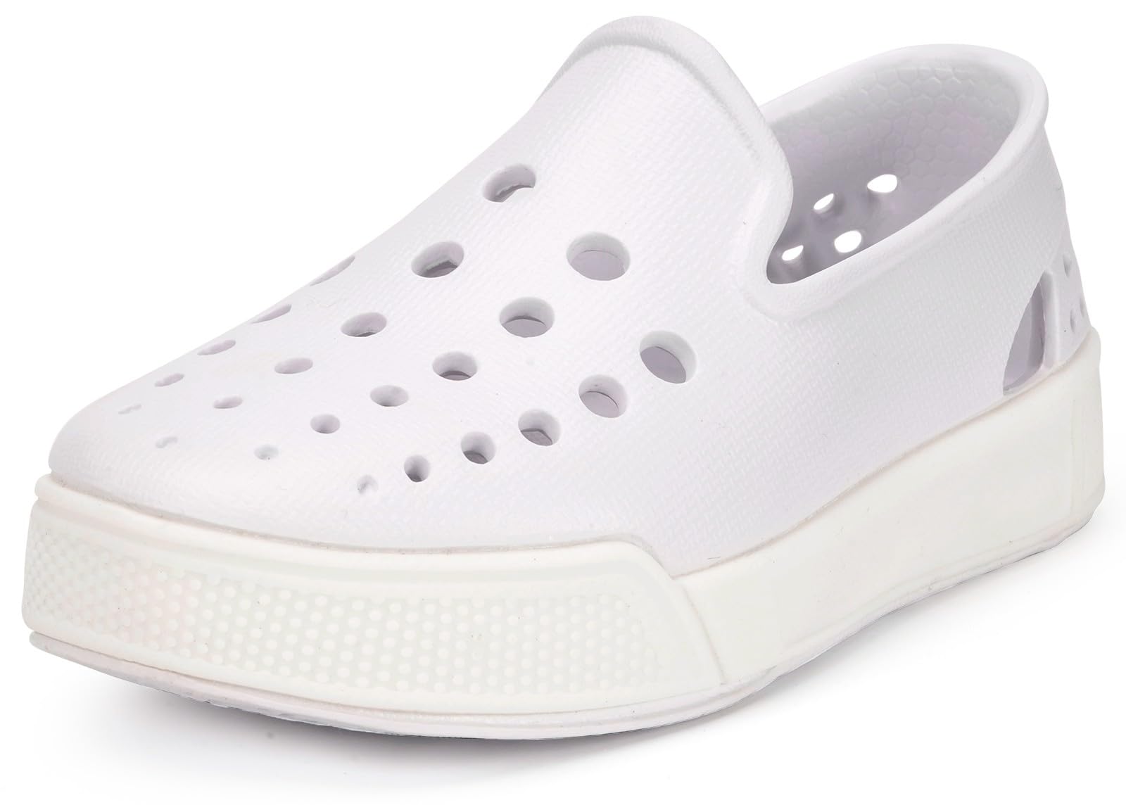 Girls Boys Toddler Kids Slip on Sneakers Quick Dry Water Shoes Pool Swim Shoes Lightweight Beach Sandals Indoor Outdoor (Little Kids/Baby)(White 5-5.5 Toddler)