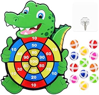 Kids Dart Board Set, Kids Dart Toys Velcro Dart Board Games with 12 Sticky Balls, Foldable Kids Indoor Outdoor Party Tossing Game Christmas Stocking Stuffers, Birthday Toys Gifts for Age 3-12