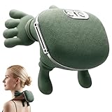 chufa Neck Massager with Heat, Portable Shoulder & Back, Cordless Deep-Tissue Kneading, Quiet Brushless Motor, Adjustable Strap, USB-C Rechargeable, Non-Slip Grip, Home/Office/Travel – Green