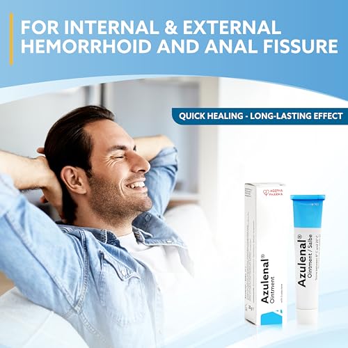 Azulenal Salbe mit Guajazulen – entzündungshemmende Creme bei Hautirritationen, Juckreiz - auch bei Hämorrhoiden, Analfissuren – lindert Rötungen, Brennen, Schmerzen und Spannungsgefühle (20 g)