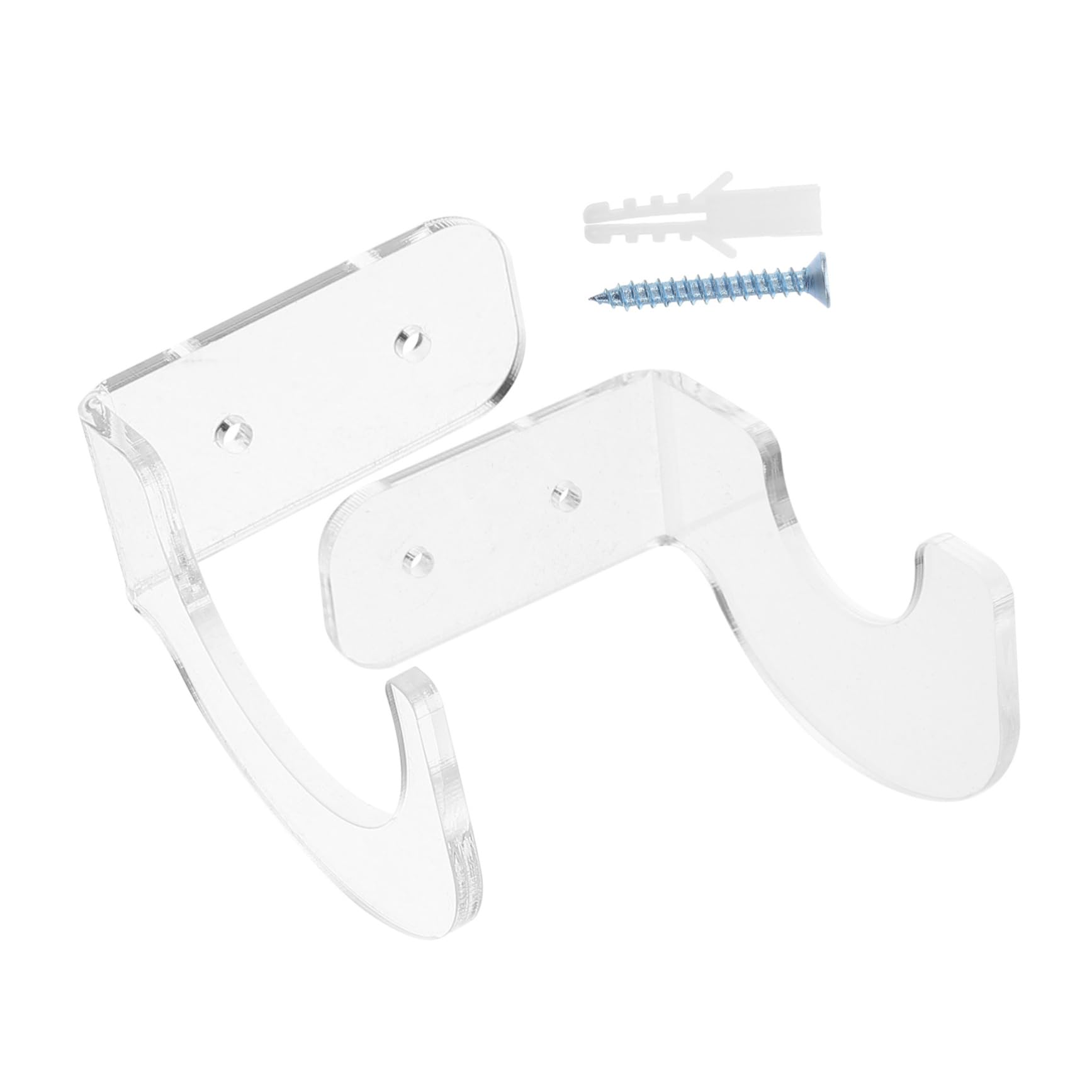 Sosoport Bat Display Holder Acrylic Baseball Bat Wall Mount Storage Rack for Hockey Stick