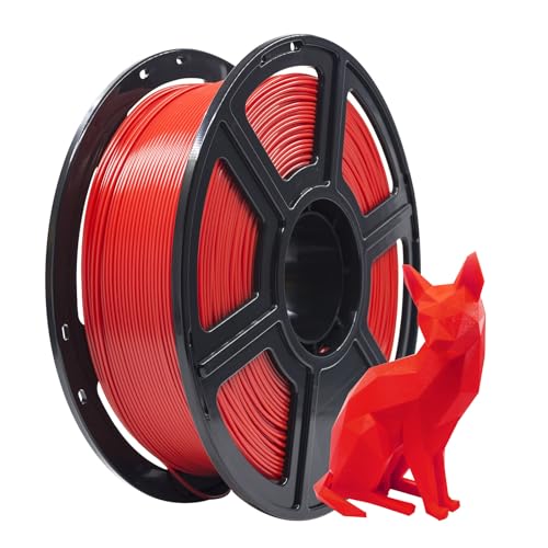 FLASHFORGE PLA Filament 1.75mm Red, 3D Printer Filament 1kg (2.2lbs) Spool, Dimensional Accuracy +/- 0.02mm,...