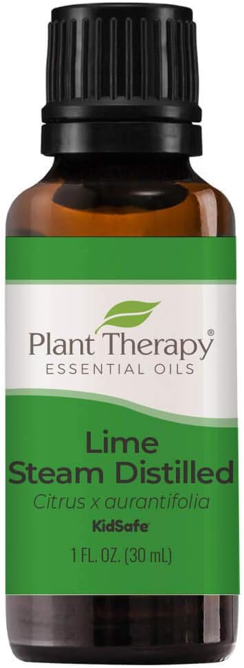 Plant Therapy Lime Steam Distilled Essential Oil 30 mL (1 oz) 100% Pure, Undiluted, Therapeutic Grade