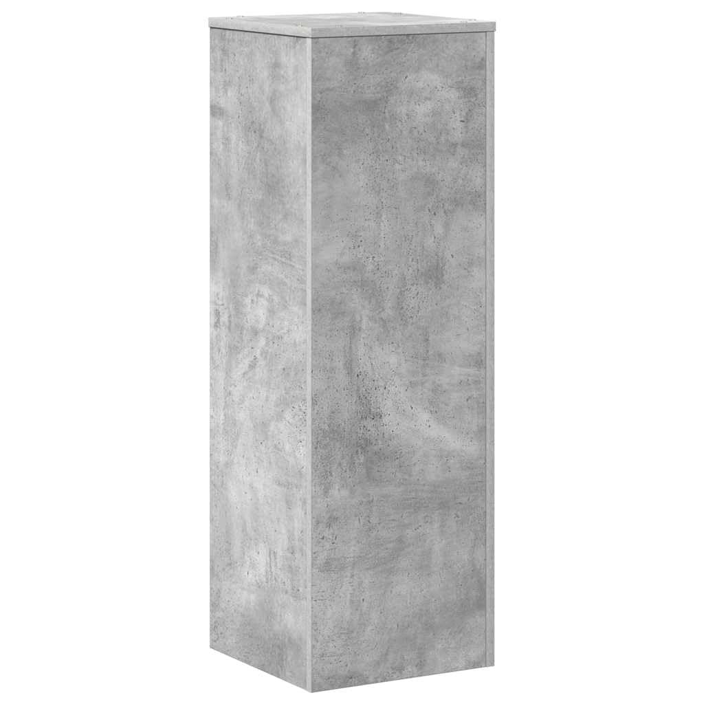 Hothingwell Stojak na rośliny Szary Beton 33x33x100 cm Drewno Ingenierie