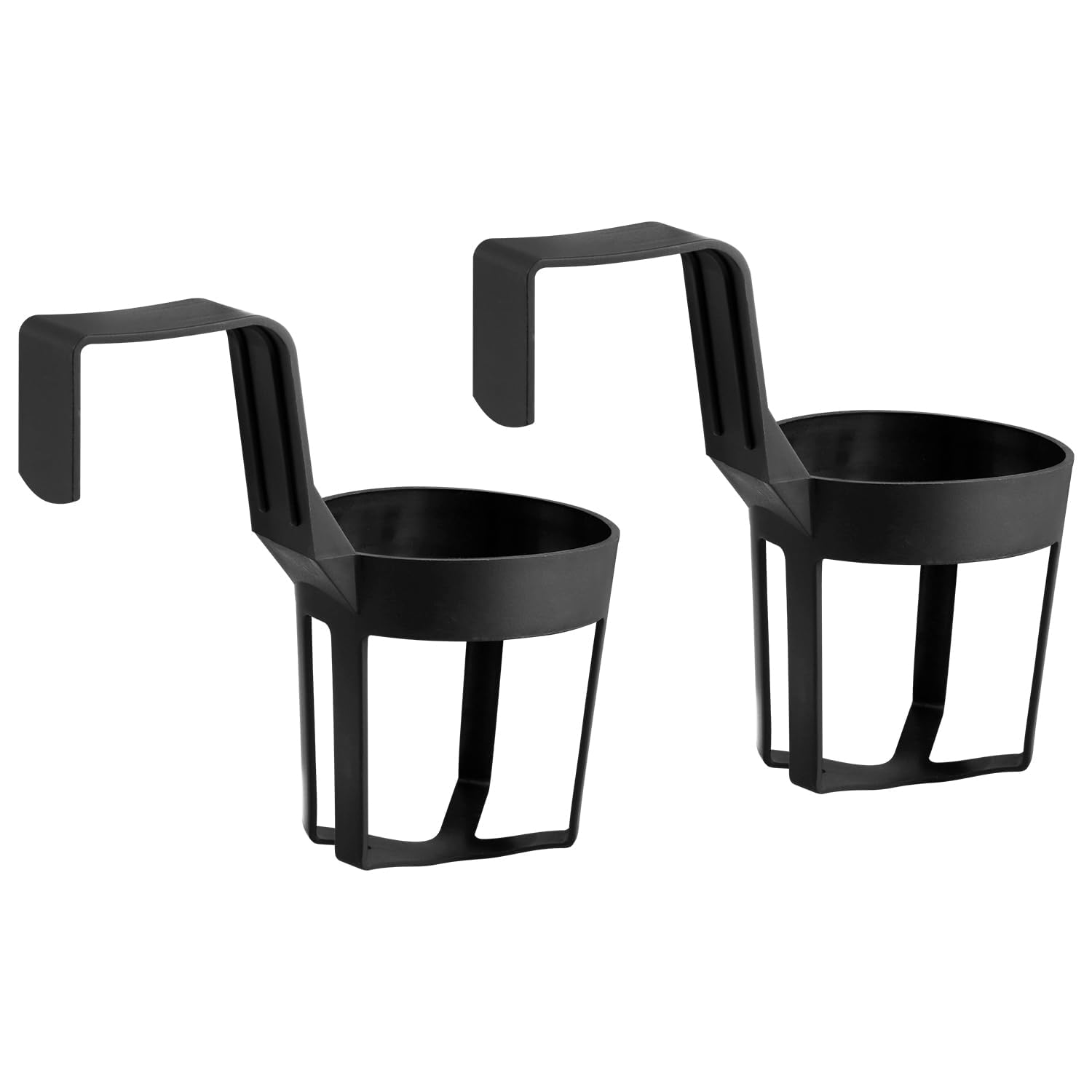 2-Piece Car Cup Holder Accessories, ABS Plastic Over-Door Hanging Mount, Matte Black Drink Organizer for Water Bottles and Coffee Cups-image-34