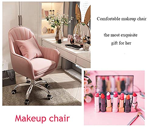 Chaise de bureau en velours chic avec accoudoirs et piètement robuste chromé - 7