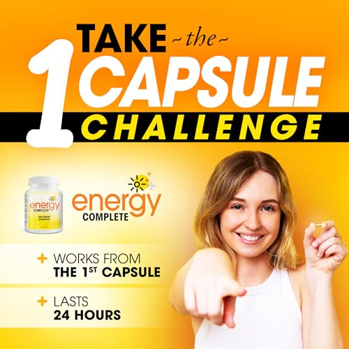 Energy Complete - 18-in-1 Vegan Energy and Focus Supplement - Vegan Caffeine Pills (60 Daily Capsules) - Image 4