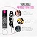 Police Magnum Mini Pepper Spray Self Defense- Small Discreet Pink OC Spray- 1 Pack 1/2oz Twist Lock Keyring (Black Pocket Knife & Clear Sleeve