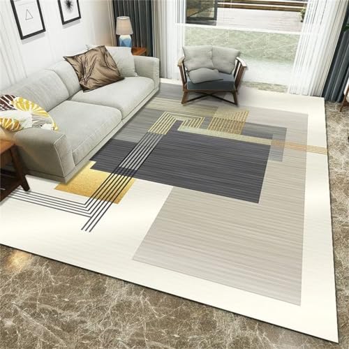 Tapis de salon carré géométrique lavable tapis cuisine devant évier 80X120cm