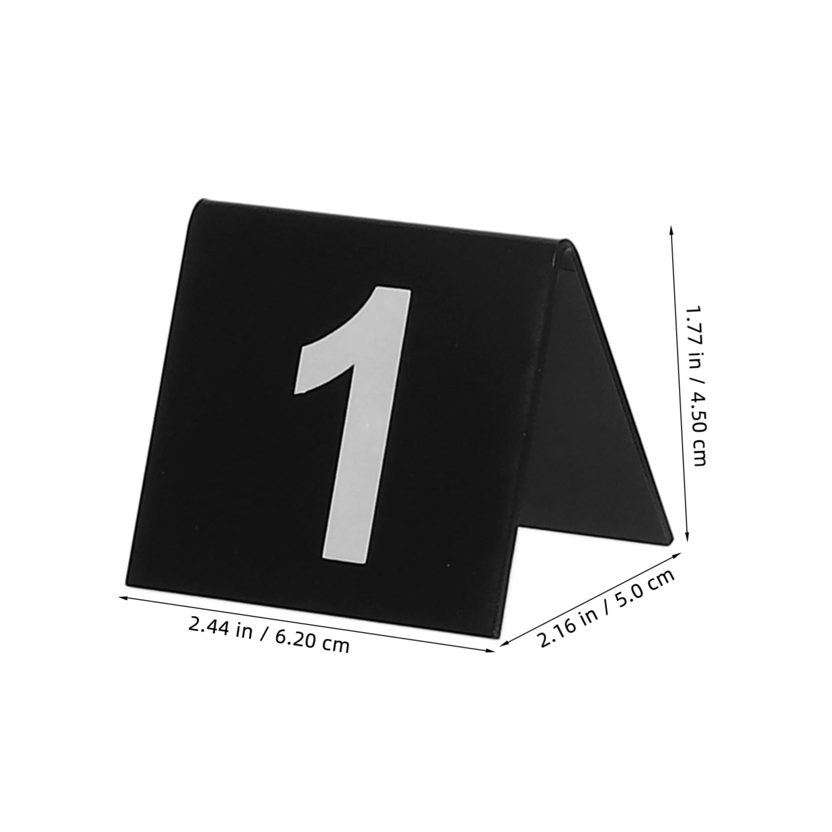 Cabilock 15pcs Acrylic Shaped Table Number Markers for Party Games Scene Settings Double Sided Background with Bold Numbers Stable for Restaurants and Events